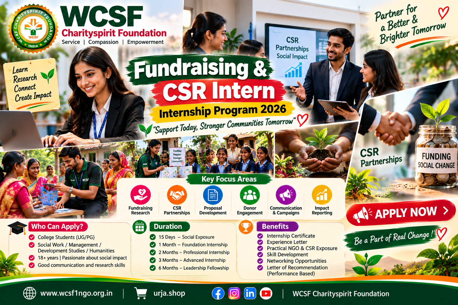 WCSF Fundraising & CSR Internship Program